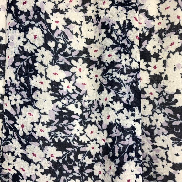 Dynamite Navy and White Floral Mini Flare Skirt fully lined size Medium - Picture 13 of 16